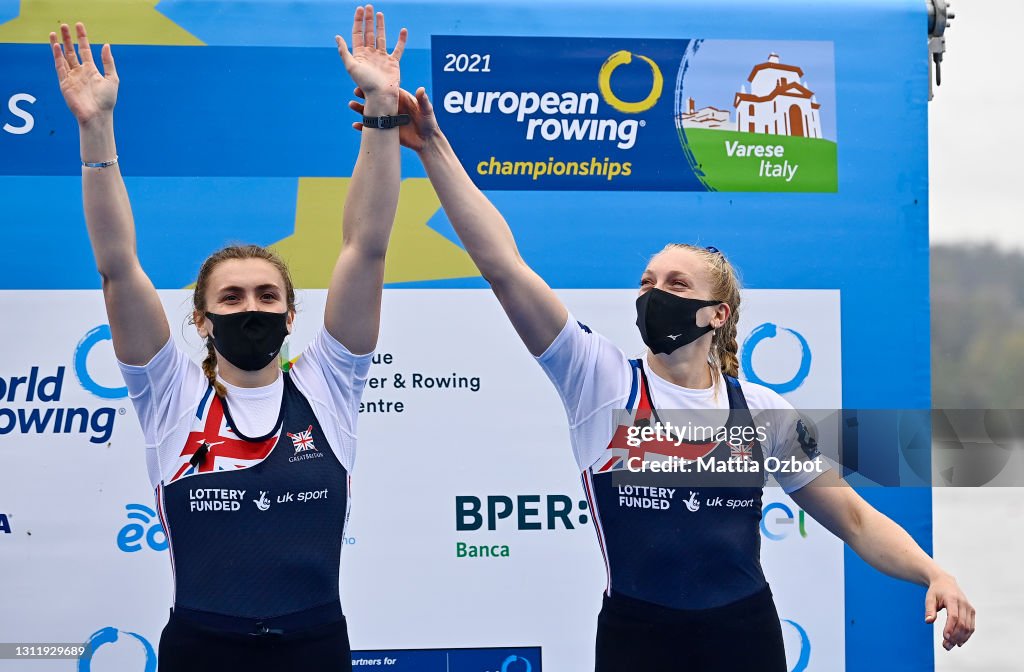 Holly Austin Rowing Holly Nixon and Saskia Budgett of Great Britain celebrate on the ...