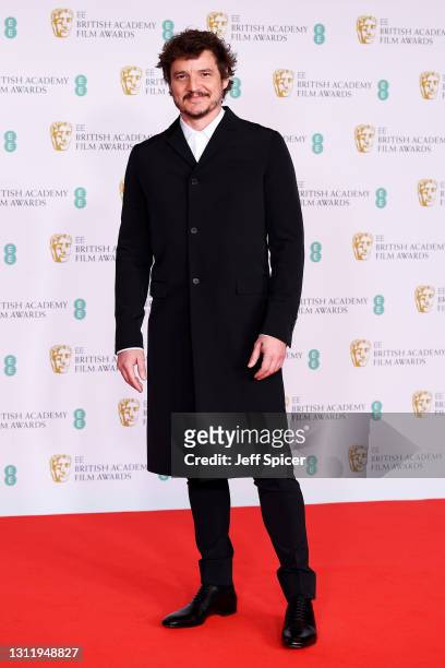 Awards Presenter Pedro Pascal attends the EE British Academy Film Awards 2021 at the Royal Albert Hall on April 11, 2021 in London, England.