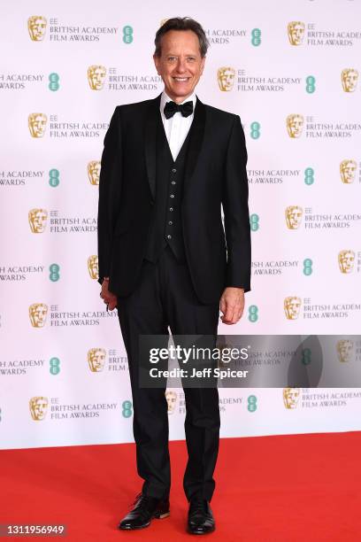 Awards Presenter Richard E. Grant attends the EE British Academy Film Awards 2021 at the Royal Albert Hall on April 11, 2021 in London, England.