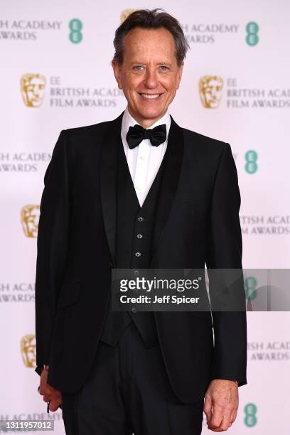 Awards Presenter Richard E. Grant attends the EE British Academy Film Awards 2021 at the Royal Albert Hall on April 11, 2021 in London, England.