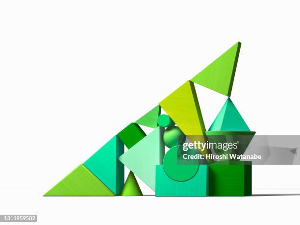 a rising green graph containing various factors - risk concept stock pictures, royalty-free photos & images