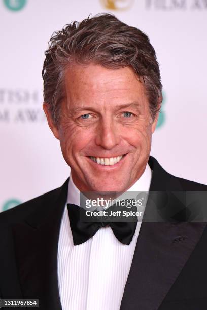 Awards Presenter Hugh Grant attends the EE British Academy Film Awards 2021 at the Royal Albert Hall on April 11, 2021 in London, England.