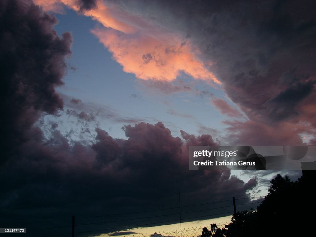 Storm clouds over Brisbane