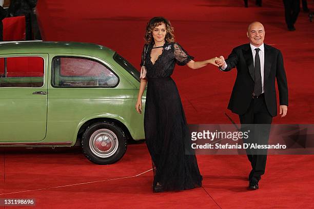 Valeria Golino and Luca Zingaretti attend "La Kryptonite Nella Borsa" Premiere during 6th International Rome Film Festival on November 2, 2011 in...