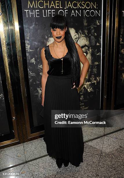 Sarah Jane Crawford attends The World Premiere of Michael Jackson: The Life Of An Icon at The Empire Cinema on November 2, 2011 in London, England.