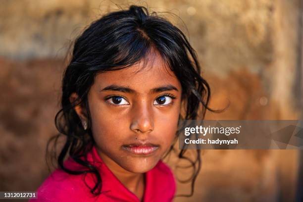 portrait of nepalese young girl, kathmandu - nepal children stock pictures, royalty-free photos & images