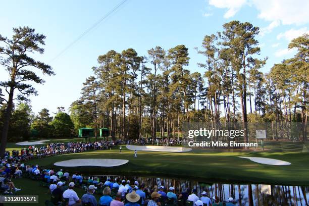 General view of the 16th green during the final round of the Masters at Augusta National Golf Club on April 11, 2021 in Augusta, Georgia.