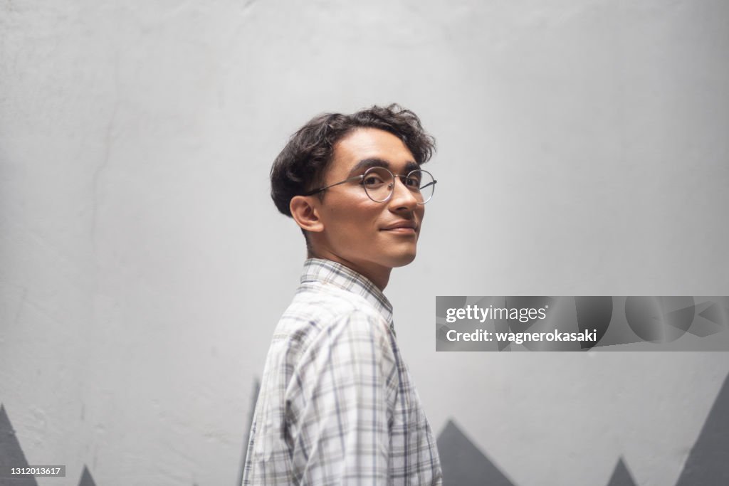 Portrait of non binary person