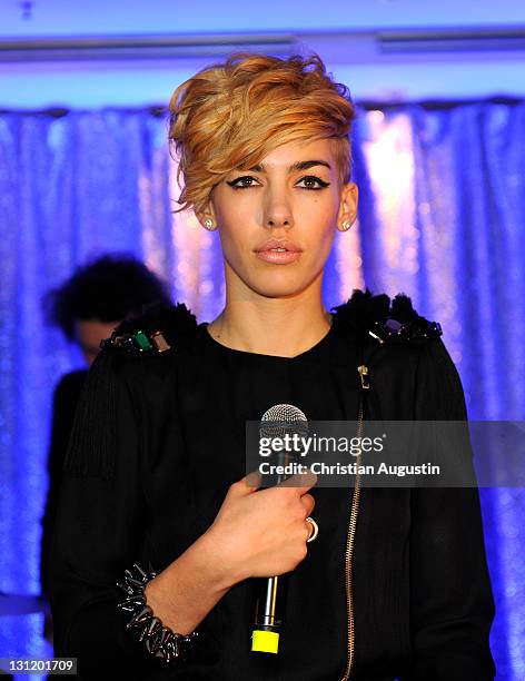 Alina Sueggeler sings new songs on the Golden Night @ The Park at the Hotel Park Hyatt on November 2, 2011 in Hamburg, Germany.