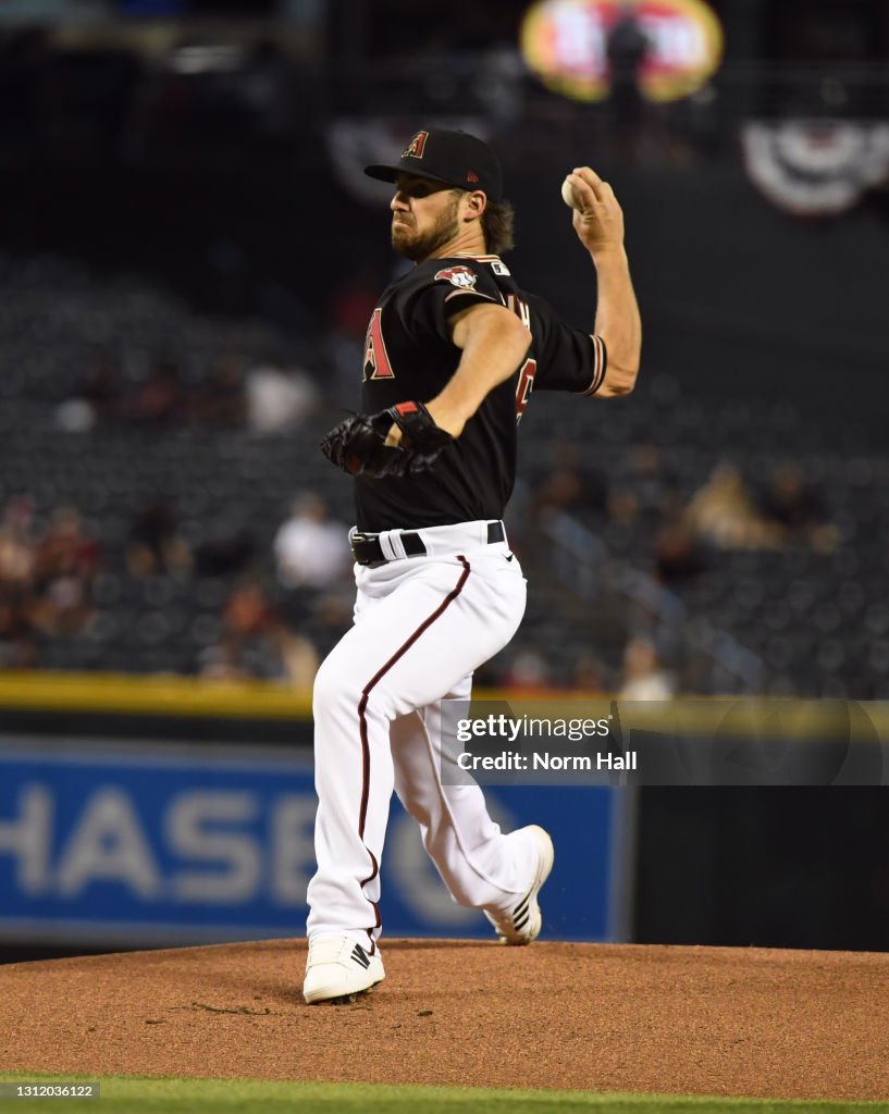 Roger Riley Arizona Diamondbacks Riley Smith of the Arizona Diamondbacks delivers a pitch against the ...