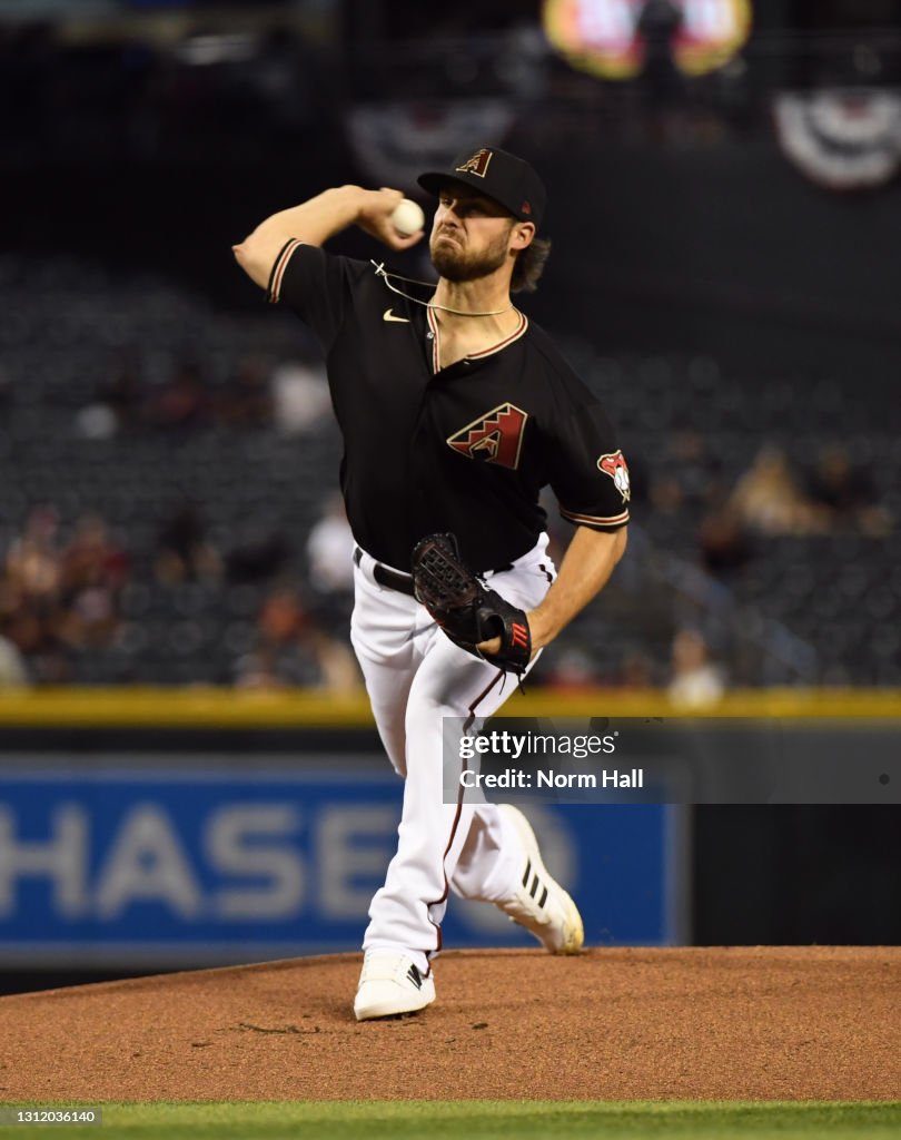 Roger Riley Arizona Diamondbacks Riley Smith of the Arizona Diamondbacks delivers a pitch against the ...