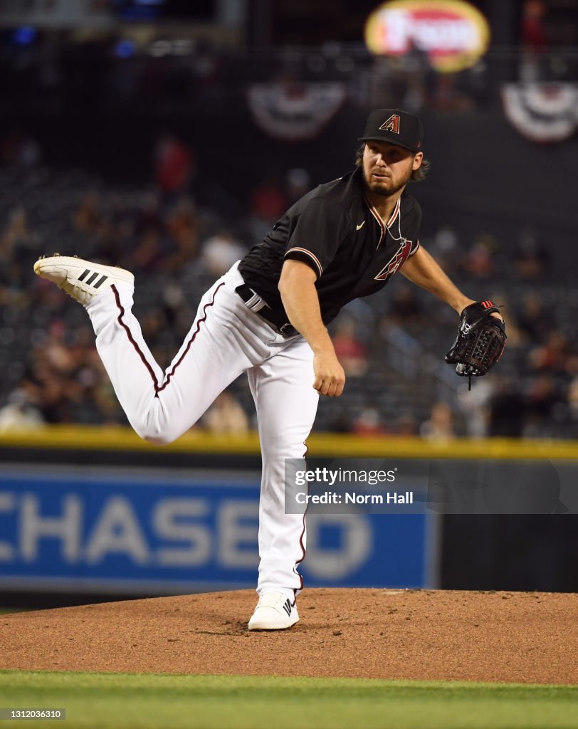 Roger Riley Arizona Diamondbacks Riley Smith of the Arizona Diamondbacks delivers a pitch against the ...