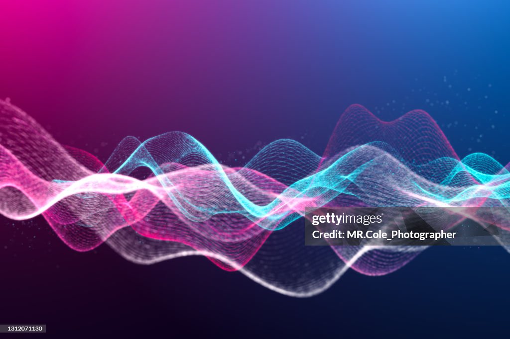3d rendering futuristic Abstract background, Neon Colored Motion Striped line texture for Business science and Technology advertising,