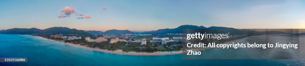 A panoramic view of luxury Hotel at Yalong Bay, Sanya, China