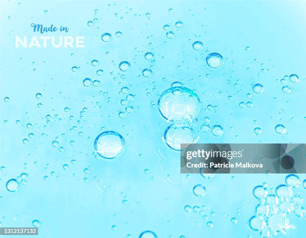 vector pure blue cosmetic background with gel texture, bubble nature texture, clear color gel background, water consistency - painting fingernails stock illustrations