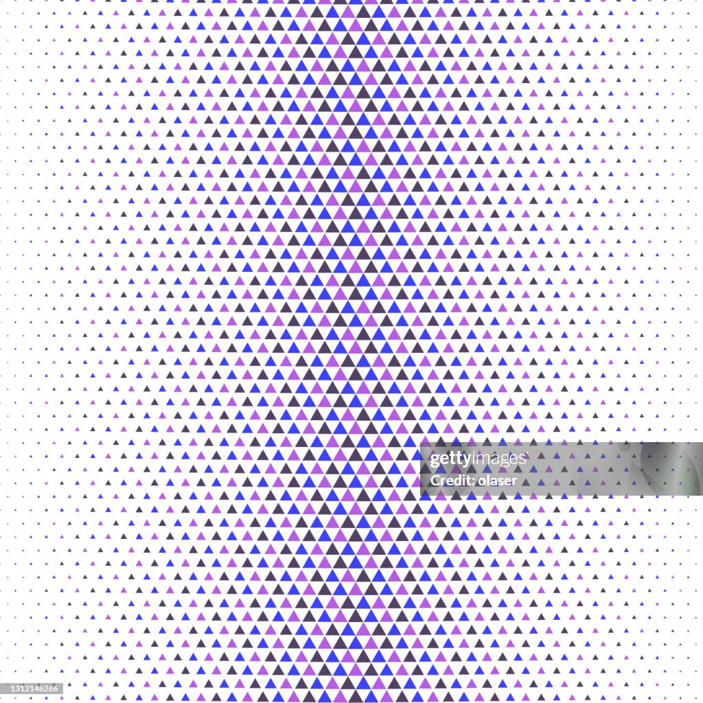 Evenly Spaced Gradient Size Equilateral Triangles With Color Gradient ...