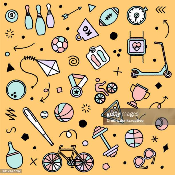 Exercise Pattern Icon Drawn Exercise Icons Photos and Premium High Res Pictures - Getty Images