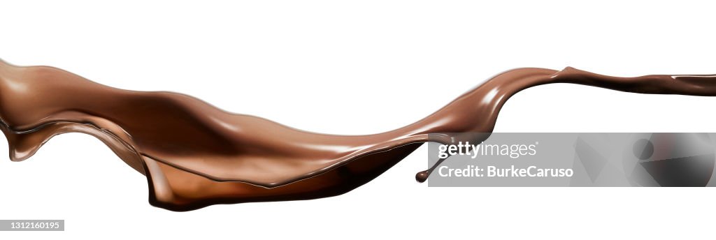 Chocolate milk splash wave