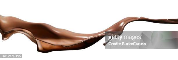 chocolate milk splash wave - chocolat liquide stock pictures, royalty-free photos & images