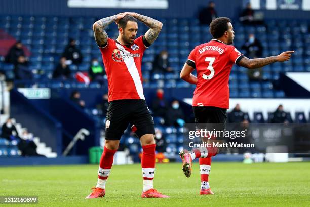 Danny Ings of Southampton dejected during the Premier League match between West Bromwich Albion and Southampton at The Hawthorns on April 12, 2021 in...