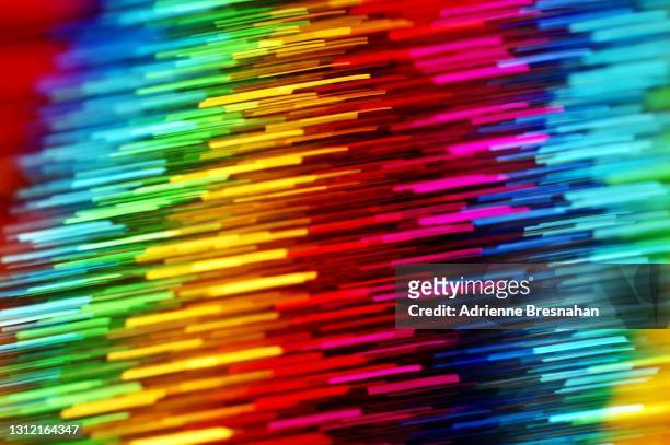 rainbow light trails - spark imagination stock pictures, royalty-free photos & images