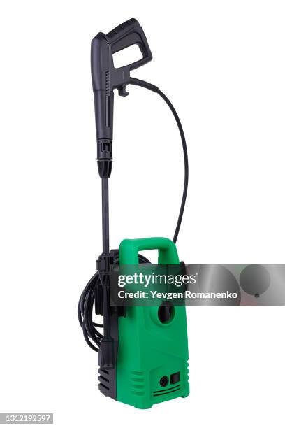 electric pressure washer isolated on white background - washer stock pictures, royalty-free photos & images