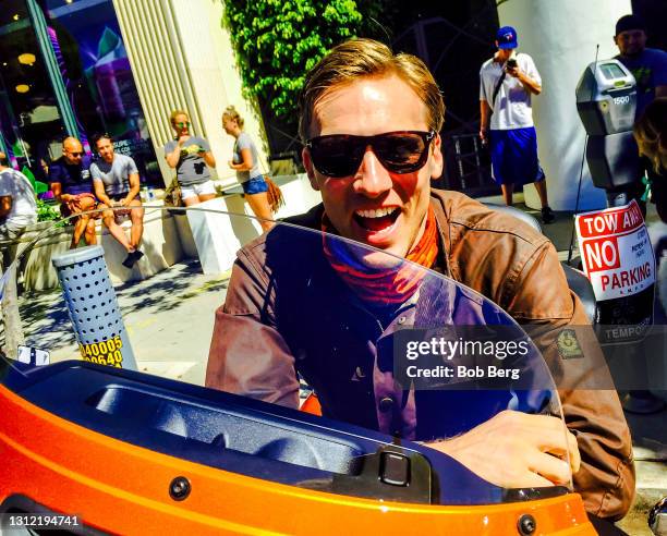 American actor Teddy Sears, of The CW television series The Flash, poses for a portrait at the 6th annual Kiehl's LifeRide for amfAR celebration at...