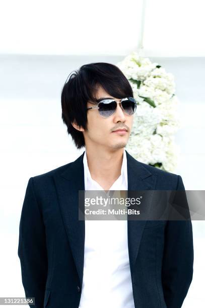 Song Seung-Heon attends the Jang Dong-Gun and Go So-Young Wedding at the Shilla Hotel on May 2, 2010 in Seoul, South Korea.