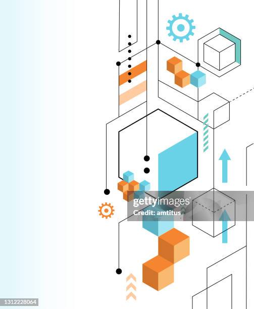 geometric tech - music programming stock illustrations