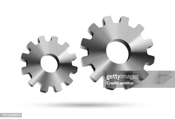 metal cogs - robotics abstract stock illustrations