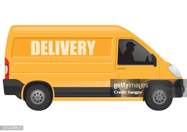 delivery service - delivery van stock illustrations