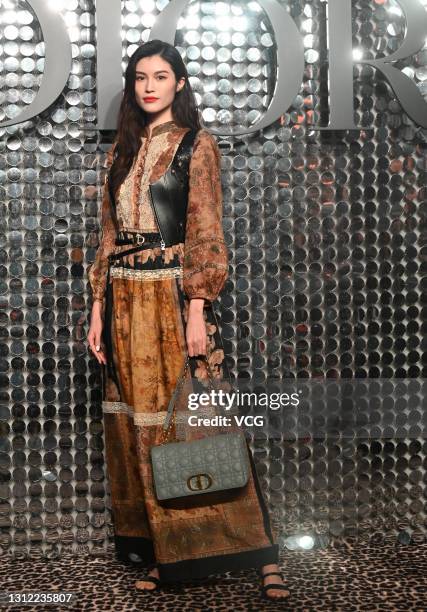 Model Sui He attends Dior Pre-Fall 2021 Collection Show on April 12, 2021 in Shanghai, China.