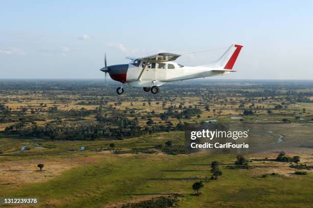 imagens aéreas do delta do okavango em botsuana. - botswana - fotografias e filmes do acervo