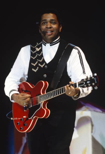 Sheldon Reynolds of Earth, Wind & Fire performs at Shoreline Amphitheatre on July 15, 1995 in Mountain View, California.