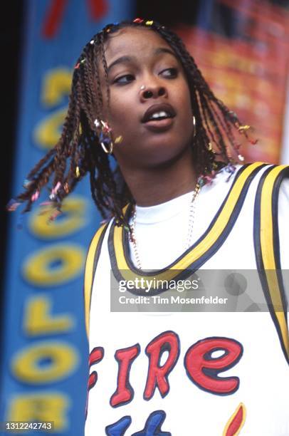 Da Brat performs during KMEL Summer Jam at Shoreline Amphitheatre on August 11, 1995 in Mountain View, California.