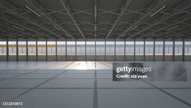 empty modern warehouse - modern warehouse stock pictures, royalty-free photos & images