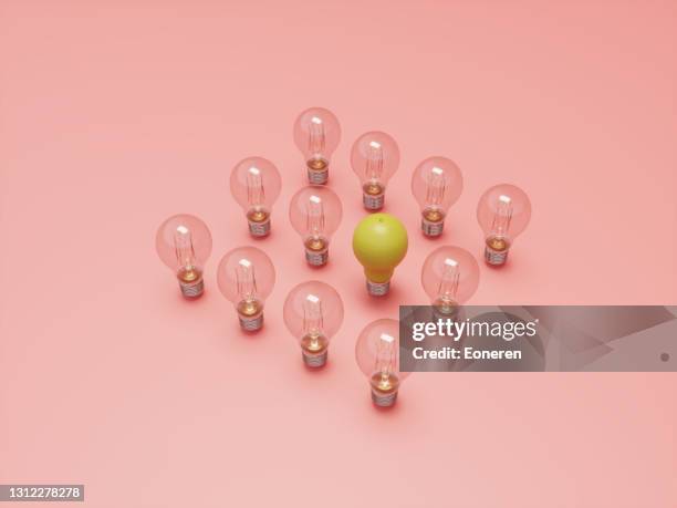 different light bulb - food innovation stock pictures, royalty-free photos & images