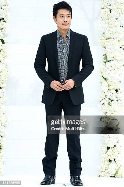 Lee Byung-Hun attends the Jang Dong-Gun and Go So-Young Wedding at the Shilla Hotel on May 2, 2010 in Seoul, South Korea.