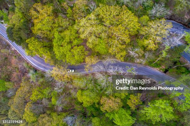 aerial mountain road - atlanta sunrise stock pictures, royalty-free photos & images