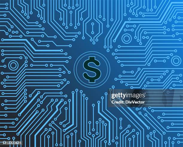 cyber money vector background - dollar background stock illustrations