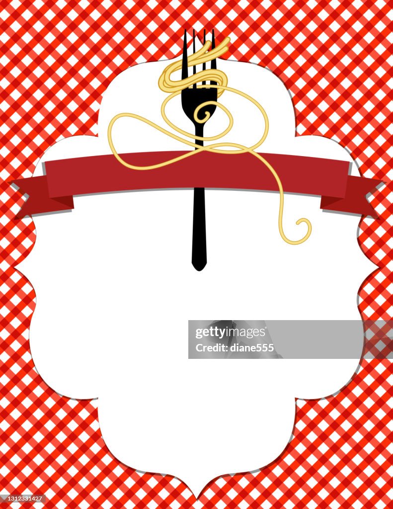 Modello di invito per la cena degli spaghetti