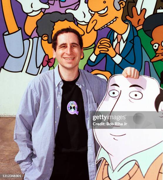 The 'Simpsons' television show producer Mike Reiss at the 20th Century Fox Studios, January 30, 2001 in Los Angeles, California.