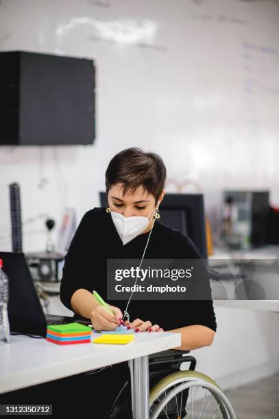 Face Mask Disability Disability Inclusion Workplace Mask Photos and Premium High Res ...