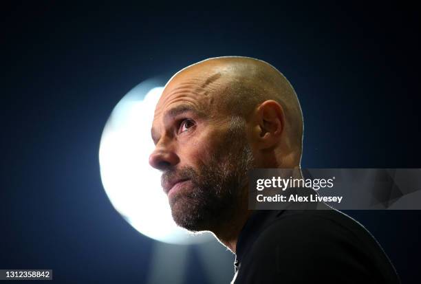 Rotherham manager Paul Warne looks on whilst facing the media after the Sky Bet Championship match between Rotherham United and Queens Park Rangers...