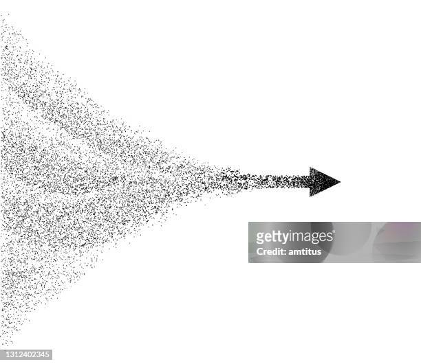 particles arrow - emigration and immigration stock illustrations