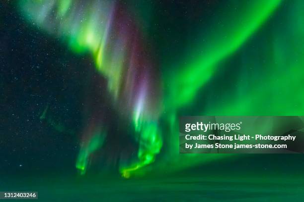 aurora from the air - aurora australis stock pictures, royalty-free photos & images
