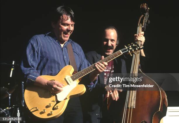 Geils and Danny Klein of the J. Geils Band perform during the Blues Music Festival tour at Shoreline Amphitheatre on August 11, 1995 in Mountain...