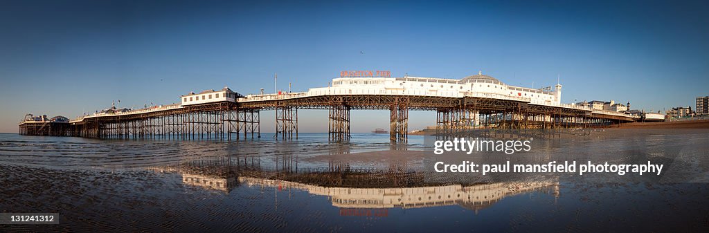 Panorama of Brighton palace pier