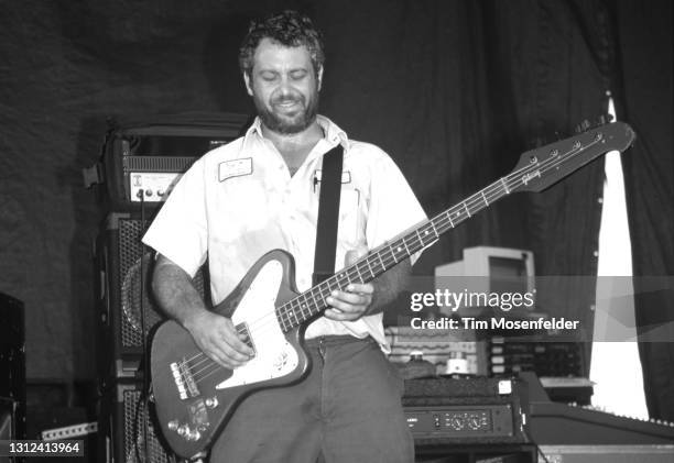 Mike Watt performs during Lollapalooza at Cal Expo Amphitheatre on August 17, 1995 in Sacramento, California.