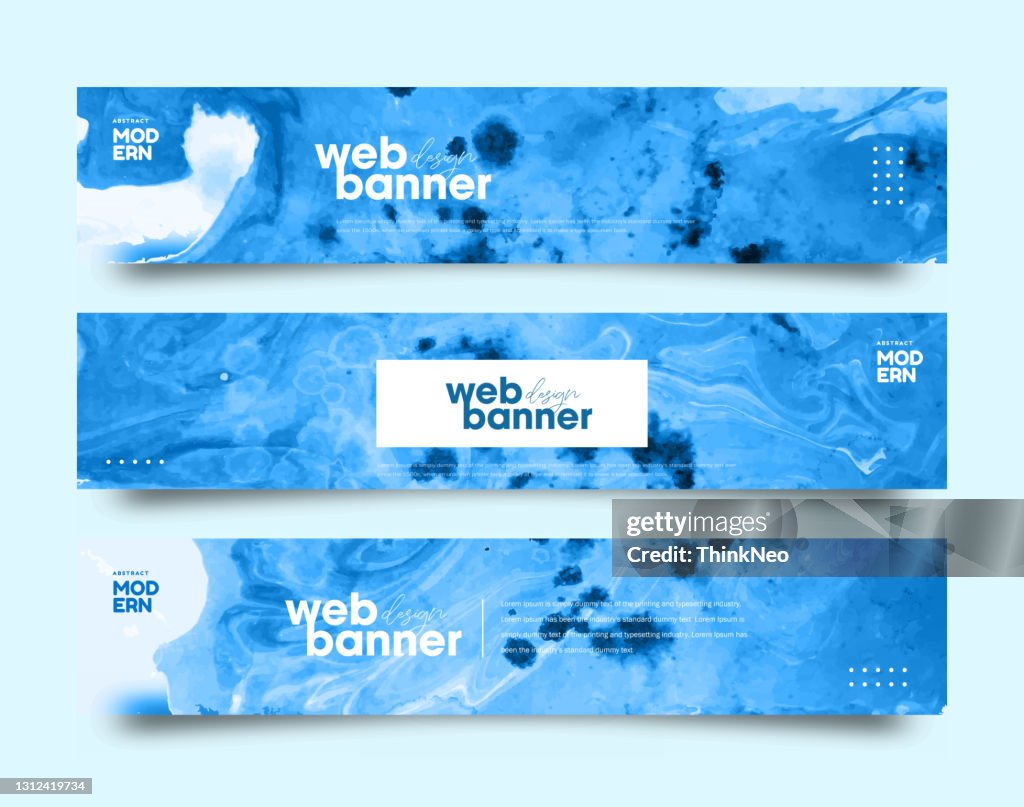 High Resolution Header Images Watercolor Web Headers Set Background High-Res Vector Graphic - Getty ...